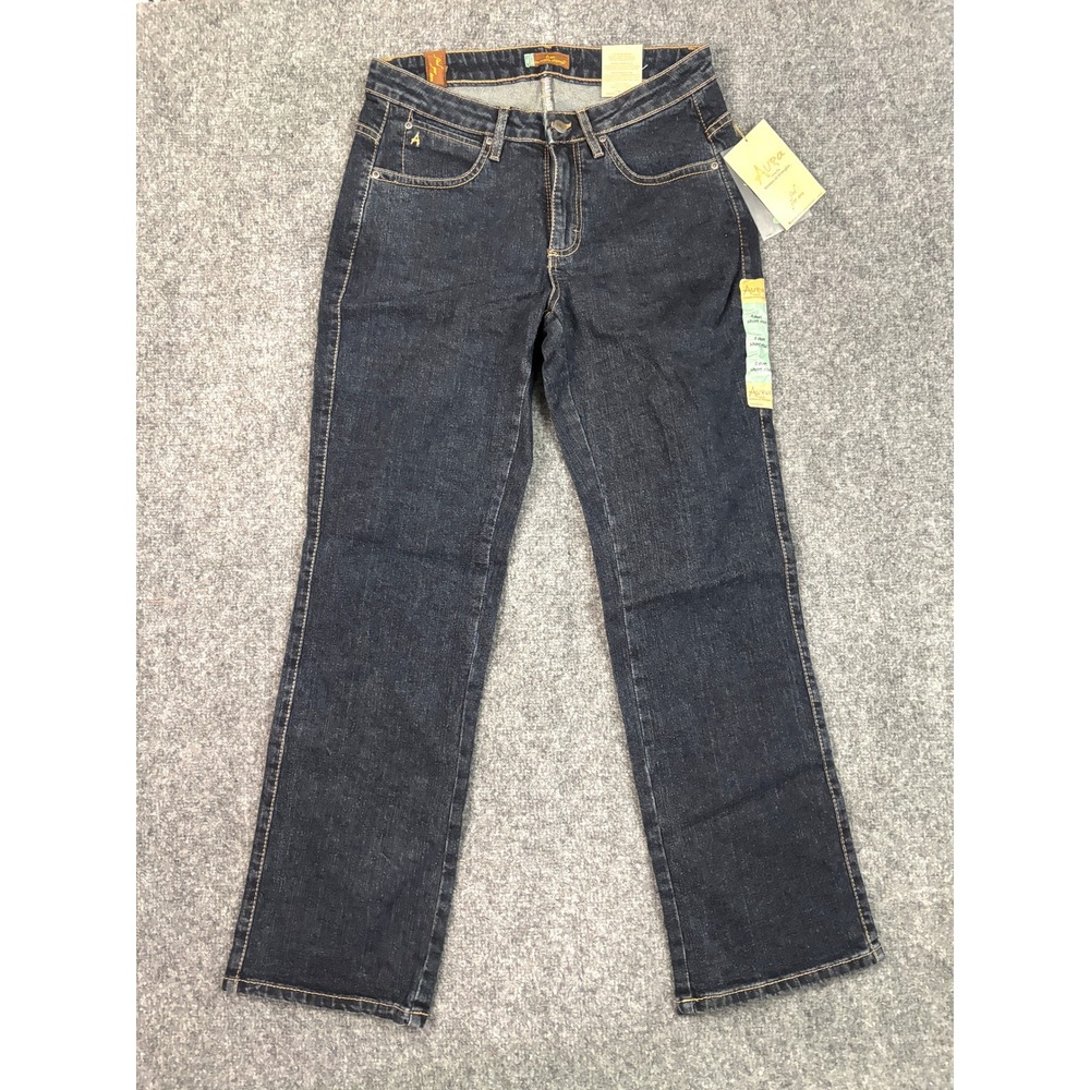 Aura Jeans Y2K Bootcut Dark Wash Low Rise NWT Womens 8 Short‎